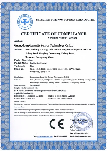CE garantta sensors